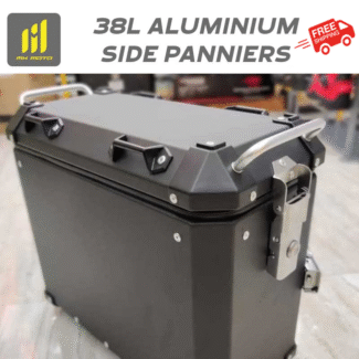 MH Moto 38L Aluminium Black Side Panniers (Without frame)