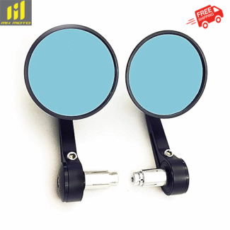 HONGK- CNC BLACK 3" BAR END MIRRORS 1"