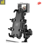 MH Moto M54 Phone Holder With antitheft lock ,vibration dampner & Gopro mount 1 M54