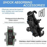 MH Moto M54 Phone Holder With antitheft lock ,vibration dampner & Gopro mount 3 M543