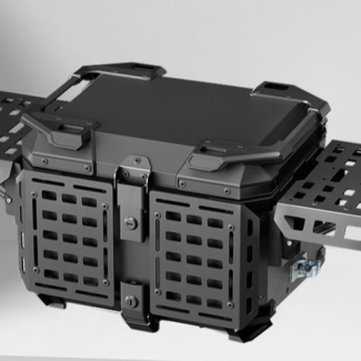 Aluminium 45 L Armoured  Top box With openable tray both side